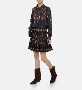 Farm Rio Floral-print Button Closure Shirt, Model View