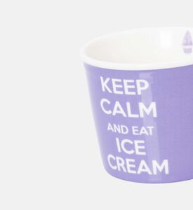 Easy Life Porcelain Graphic Design Ice Cream Bowl, Purple, Packshot View