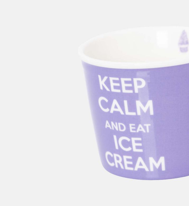 Easy Life Porcelain Graphic Design Ice Cream Bowl, Purple, Packshot View Easy Life Porcelain Graphic Design Ice Cream Bowl, Purple, Packshot View