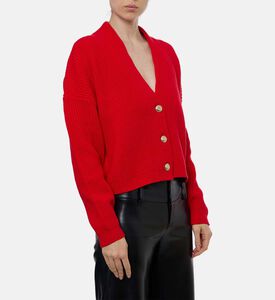 Alice and Olivia Button Closure V-neck Cardigan, Model View