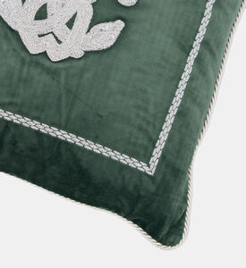 Roberto Cavalli Platinum Snake Decorative Cushion, Green, Packshot View
