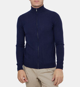 جاكيت بياقة عالية كشمير بسحاب