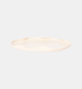 صينية متوسطة الحجم سيراميك بتصميم متموج