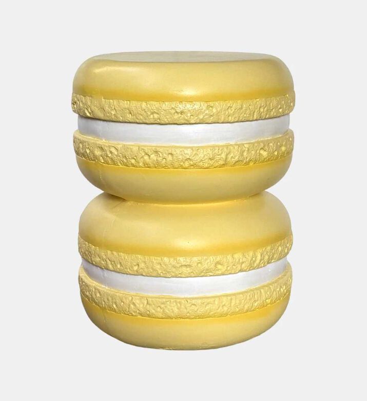 Leitmotiv Stacked Macaron-inspired Stool, Yellow, Packshot View