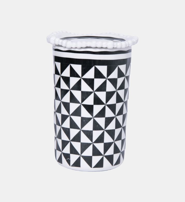 Optical Porcelain Midi Jar 11 X H 16