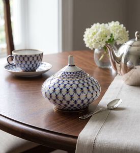 Imperial Cobalt Net Cupola Sugar Bowl, Model View