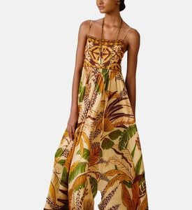 Foliage Sketch Tropical-print Maxi Dress Foliage Sketch Tropical-print Maxi Dress