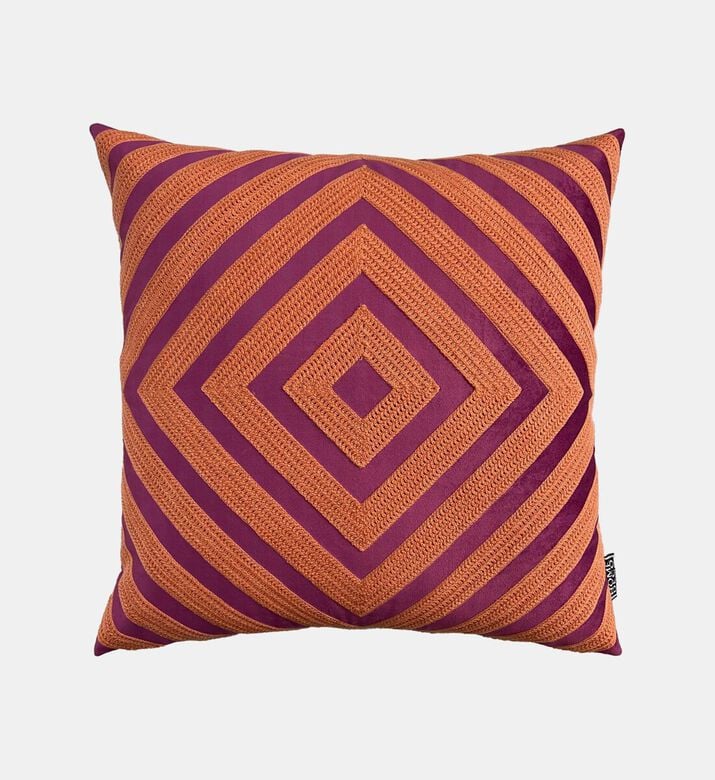 Home Deco and More Portal Embroidered Velvet Cushion, Packshot View Home Deco and More Portal Embroidered Velvet Cushion, Packshot View