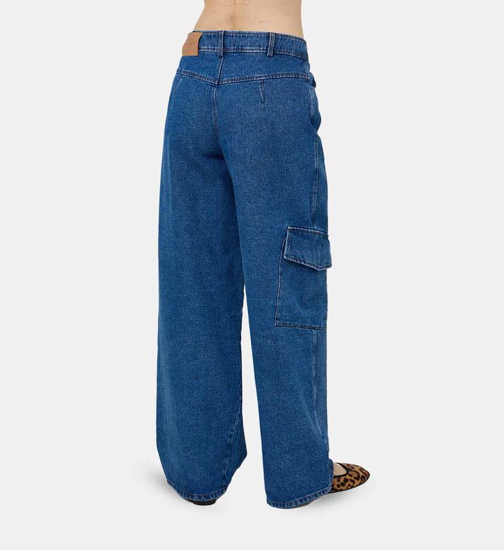 جينز إيمري بقطن عضوي عريض الساقين