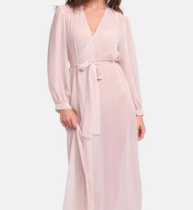 Rya Serenade Waist Tie Closure Flared Maxi Robe, Model View Rya Serenade Waist Tie Closure Flared Maxi Robe, Model View