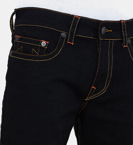 بنطال دنيم فضفاض مستقيم بـ 5 جيوب