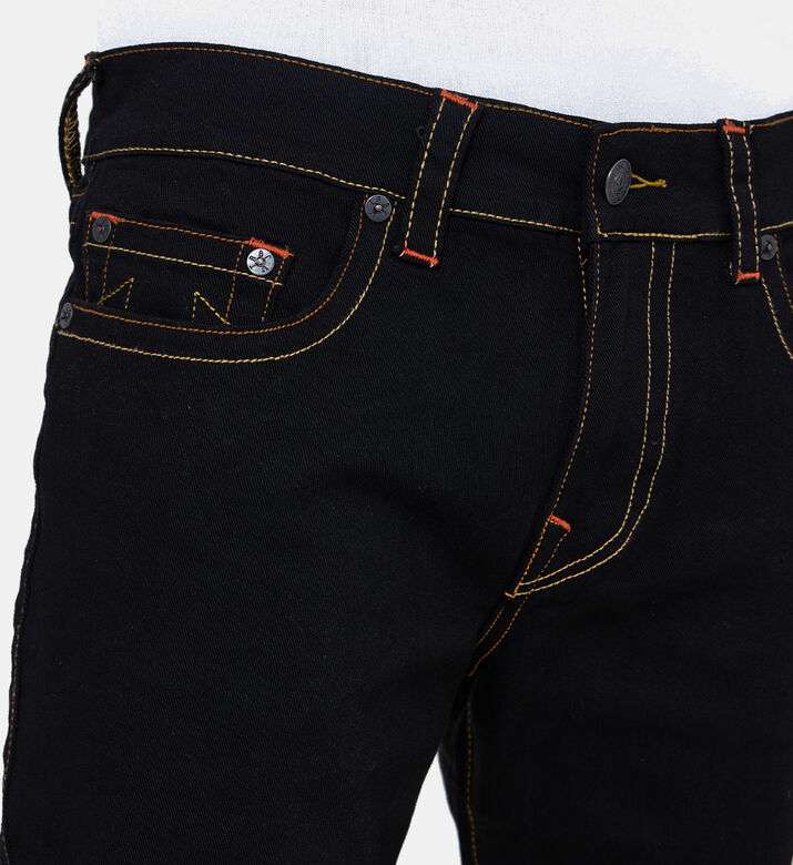 بنطال دنيم فضفاض مستقيم بـ 5 جيوب