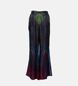 Idi Crepe Abstract-print Flared Pants