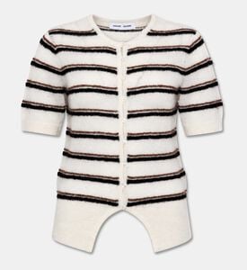 Samsoe Sapippie Striped Short-sleeve Cardigan, Packshot View
