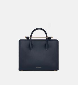 حقيبة يد متوسطة الطول بمقبض علوي جلد