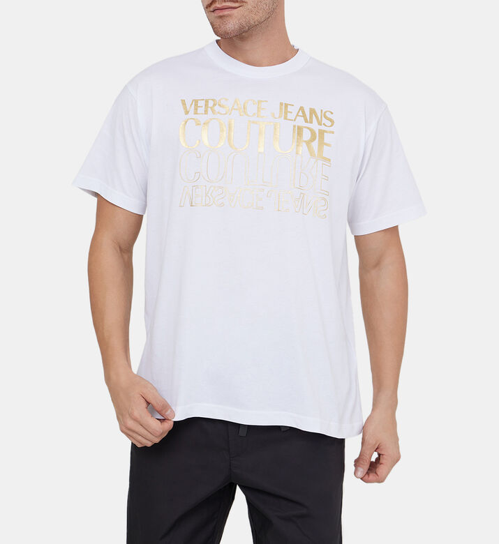 Upside-down Gold Cotton T-shirt