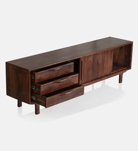 وحدة تلفزيون ماسي من خشب المانجو