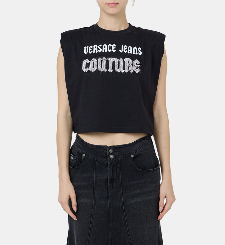 Cotton Sleeveless Crop Top