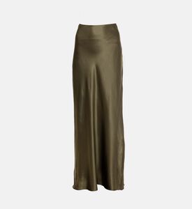 Satin Midi Slip Skirt