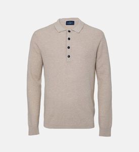Knit Long-sleeve Polo Shirt