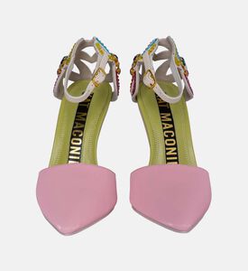 Ezili Suede Chain Heel Crystal Heels