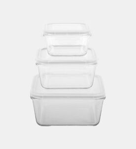 Home Deco and More Glass Storage Containers 3-piece Set, Packshot View