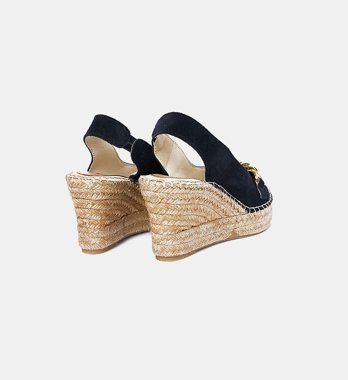 Buckle-detailed Wedge Slingbacks