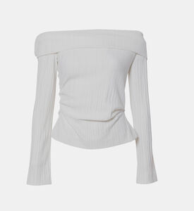 Veil Off-shoulder Jersey Top