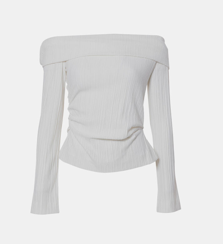Veil Off-shoulder Jersey Top