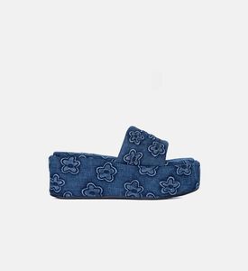 The Puffy Daisy Denim Platform Sandals The Puffy Daisy Denim Platform Sandals