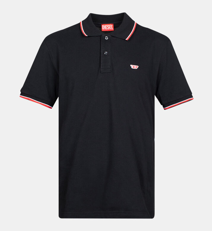 Cotton Contrasted Trims Polo Shirt