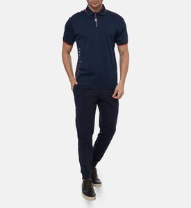 Hackett London Striped Short-sleeve Polo Shirt, Navy, Xl, Model View
