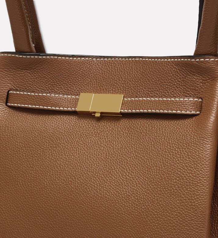 Demellier New York Grained Leather Bag, Light-brown, Packshot View