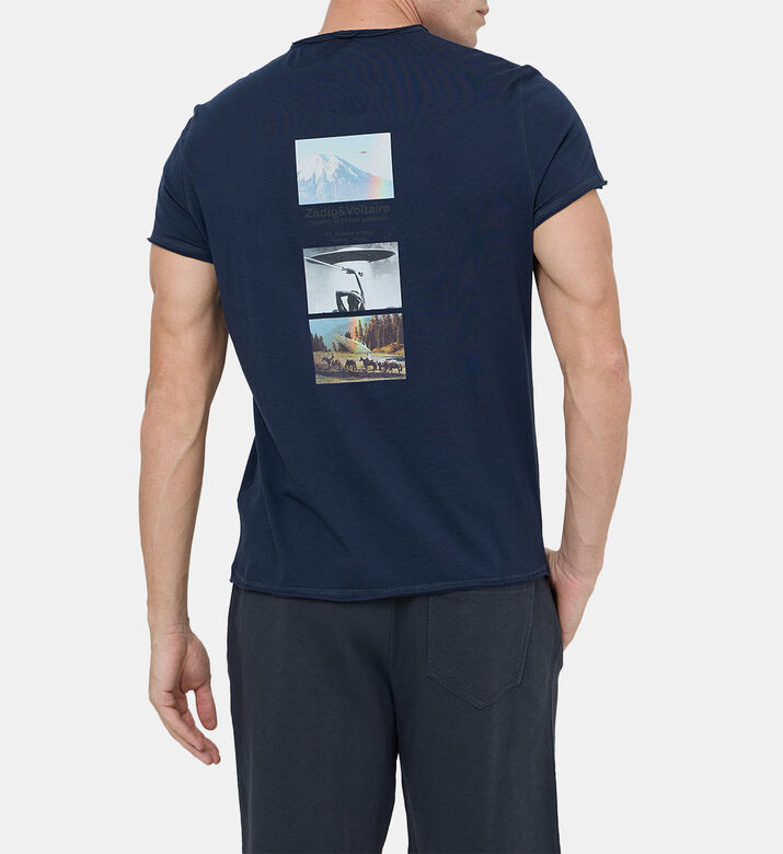 Monastir Photoprint Henley-collar T-shirt