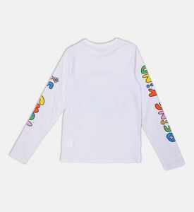 تيشيرت بطبعة قوس قزح غرافيكية