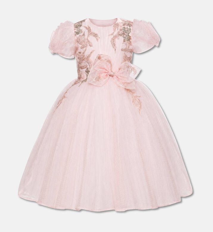 Lelyte Rose Puff-sleeve Tulle Dress, Packshot View