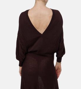 Ba and Sh V-neck Long-sleeve Sweater, Model View