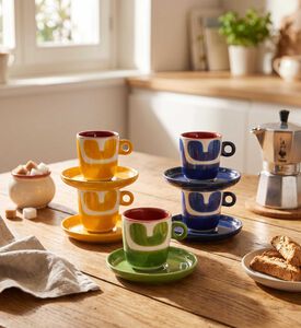 Thun Attimi Spots 6-piece Coffee Cup Set, Model View