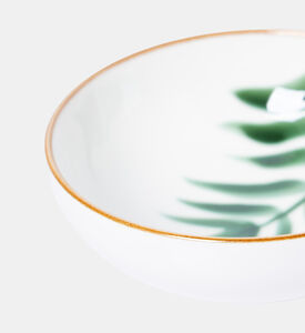Home Deco and More Leaf Print Round Porcelain Bowl 4-piece Set - 15.8x6 Cm, Packshot View