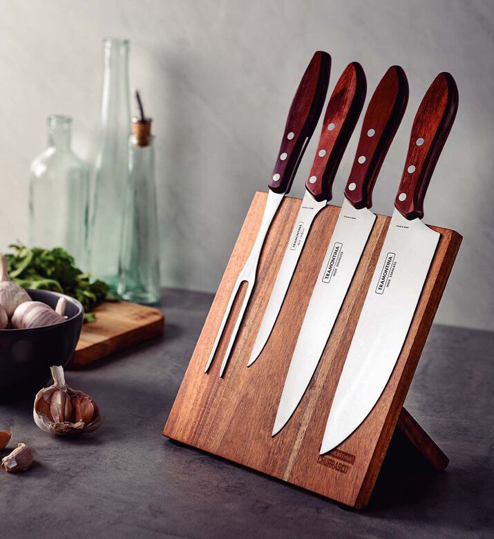 Tramontina Polywood Barbecue 5-piece Set - 22 X 11.5 X 37 Cm, Packshot View
