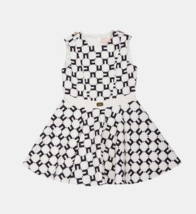 Girl Monogram Sleeveless Dress