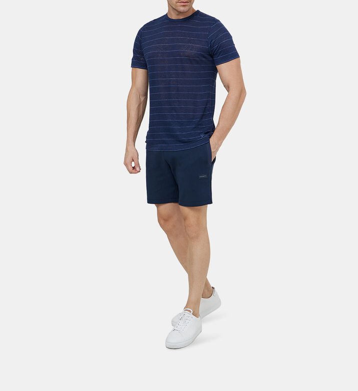 Linen Stripped Classic-fit T-shirt