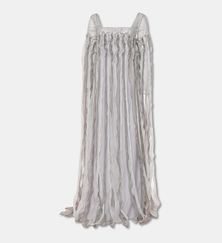 Suzy Matar V-neck Tiered-detail Maxi Dress, Packshot View