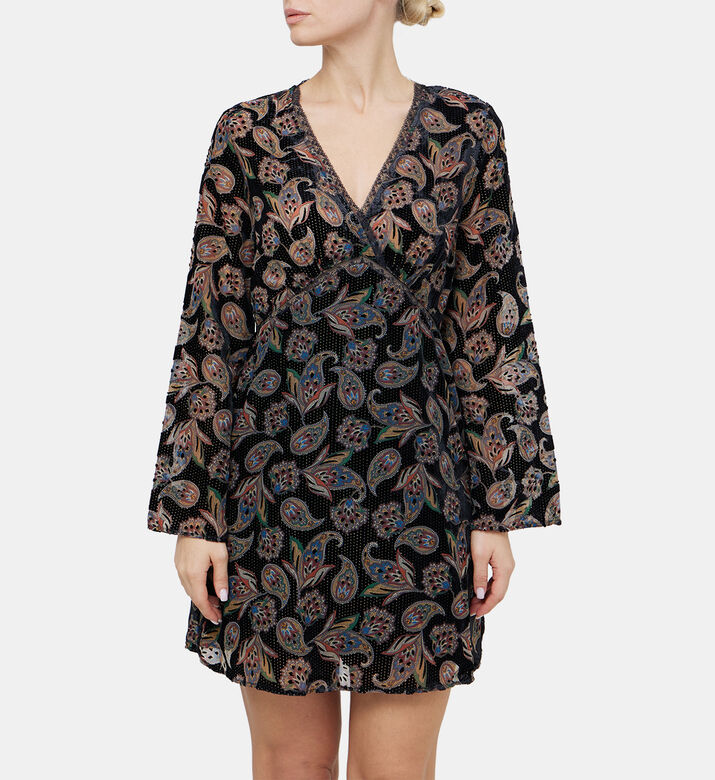 فستان روبن قصير بطبعة