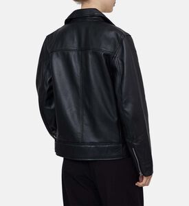 جاكيت بايكر ساوينونا بقصة عادية جلد