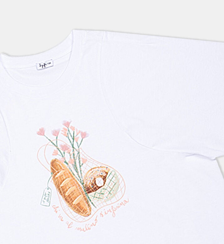 تيشيرت للبنات الصغيرات بطبعة أزهار تيشيرت للبنات الصغيرات بطبعة أزهار