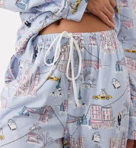 DKNY Printed Long-sleeve Pajama Set, Model View