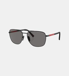 Stripe Design Pilot Frame Sunglasses 60