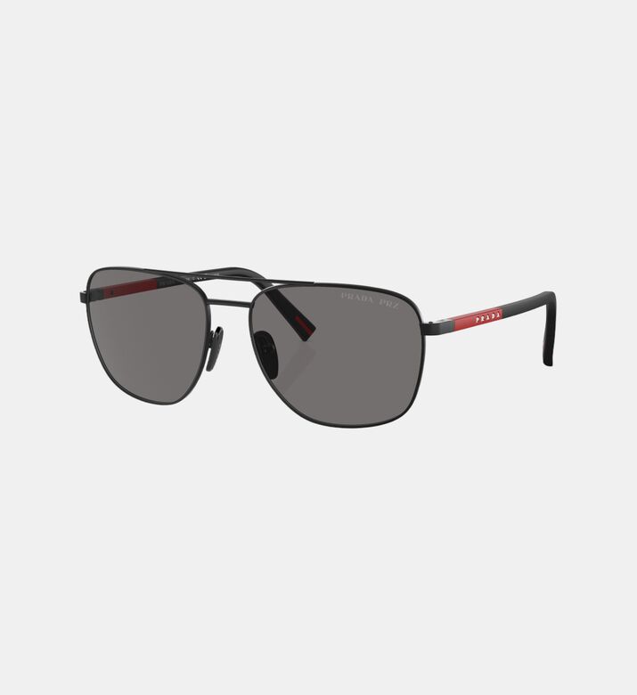 Stripe Design Pilot Frame Sunglasses 60