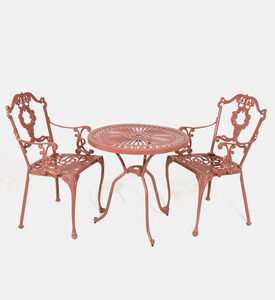 Home Deco and More Bistro Dining Table With 2 Chairs Red, Packshot View